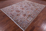 Grey Persian Tabriz Hand Knotted Wool Rug - 7' 11" X 9' 9" - Golden Nile
