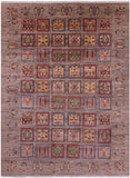Garden Design Persian Hand Knotted Wool Rug - 6' 10" X 9' 7" - Golden Nile