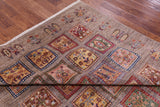 Garden Design Persian Hand Knotted Wool Rug - 6' 10" X 9' 7" - Golden Nile