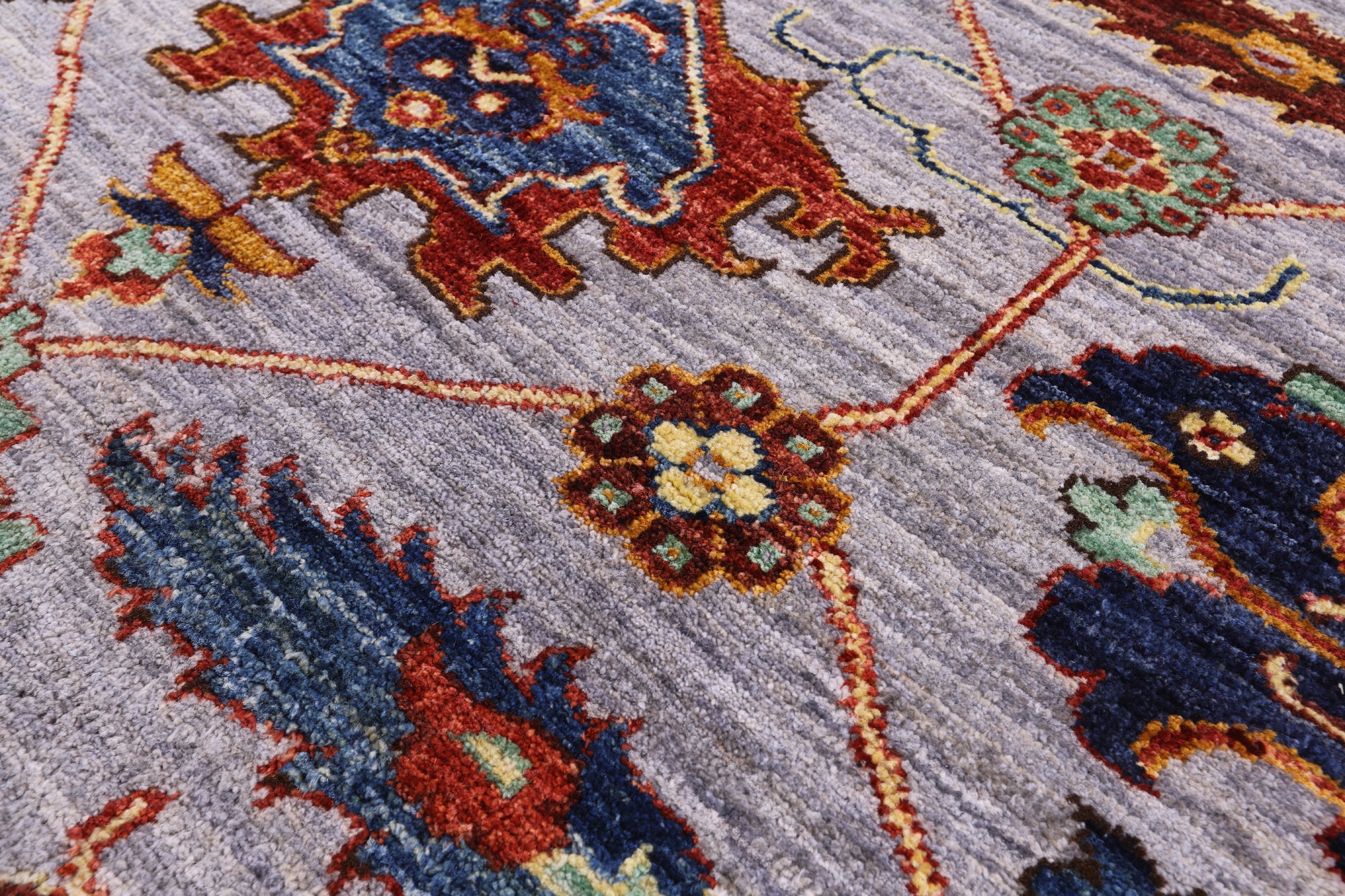 Grey Persian Fine Serapi Handmade Wool Rug - 6' 0" X 8' 11" - Golden Nile