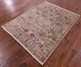 Peshawar Handmade Wool Rug - 5' 0" X 6' 5" - Golden Nile