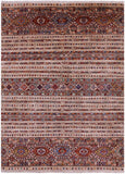 Khorjin Persian Gabbeh Hand Knotted Wool Rug - 5' 1" X 7' 0" - Golden Nile