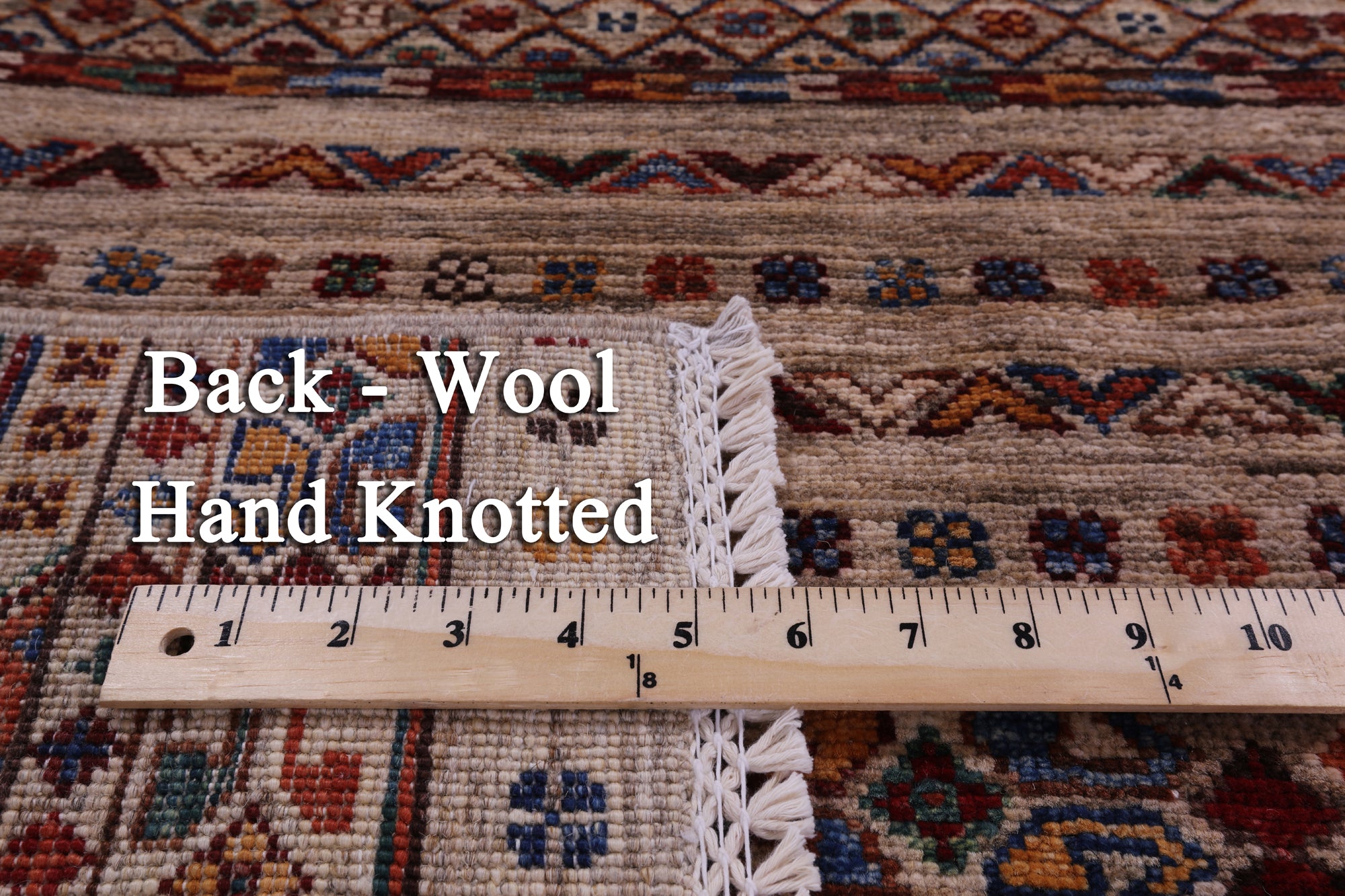 Khorjin Persian Gabbeh Hand Knotted Wool Rug - 5' 1" X 7' 0" - Golden Nile