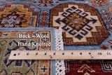 Blue Turkmen Ersari Hand Knotted Wool Rug - 4' 0" X 6' 4" - Golden Nile