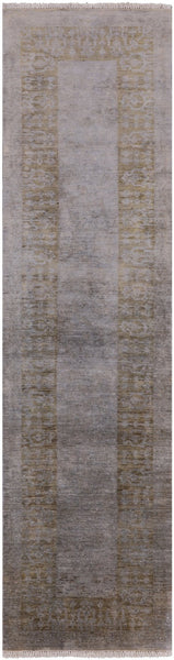 Overdyed Hand Knotted Full Pile Wool Runner Rug - 2' 7" X 9' 8" - Golden Nile