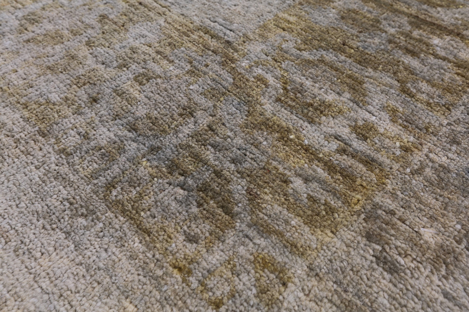 Overdyed Hand Knotted Full Pile Wool Runner Rug - 2' 7" X 9' 8" - Golden Nile