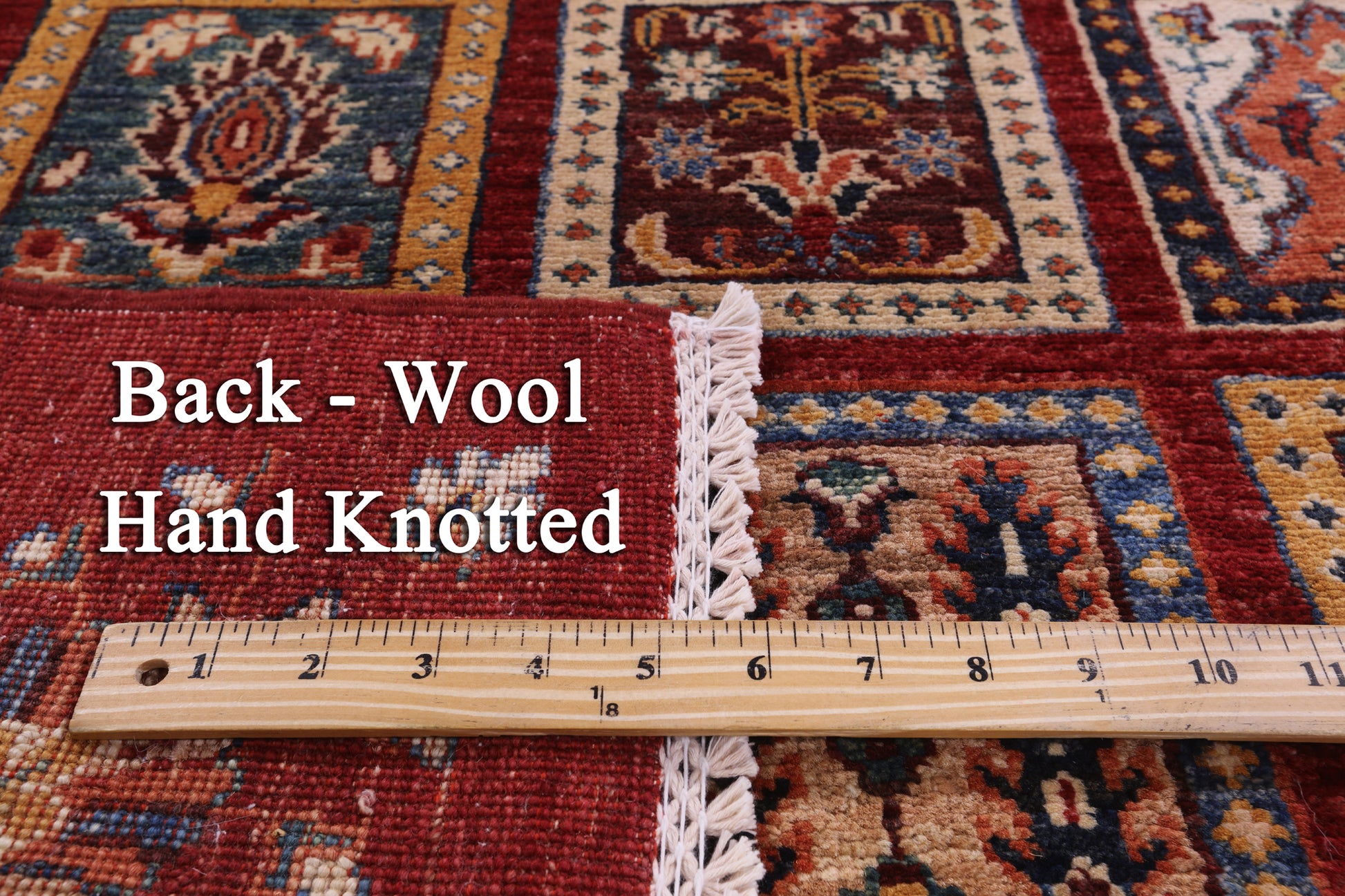 Red Garden Design Persian Handmade Wool Rug - 4' 1" X 6' 5" - Golden Nile