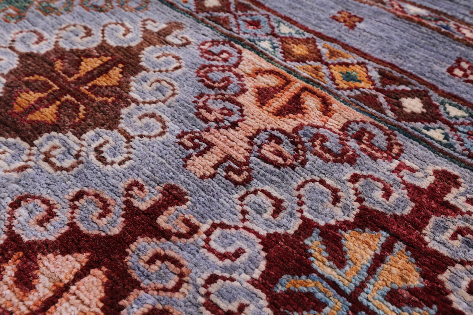 Grey Khorjin Persian Gabbeh Hand Knotted Wool Rug - 2' 11" X 4' 2" - Golden Nile