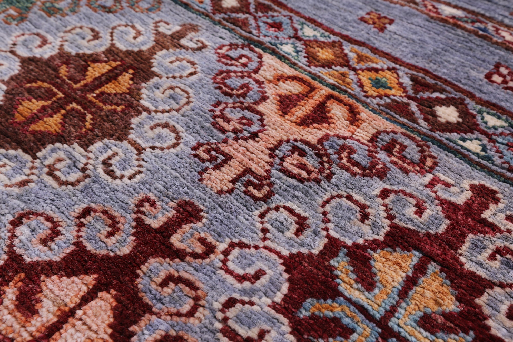 Grey Khorjin Persian Gabbeh Hand Knotted Wool Rug - 2' 11" X 4' 2" - Golden Nile