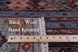 Grey Khorjin Persian Gabbeh Hand Knotted Wool Rug - 2' 11" X 4' 2" - Golden Nile
