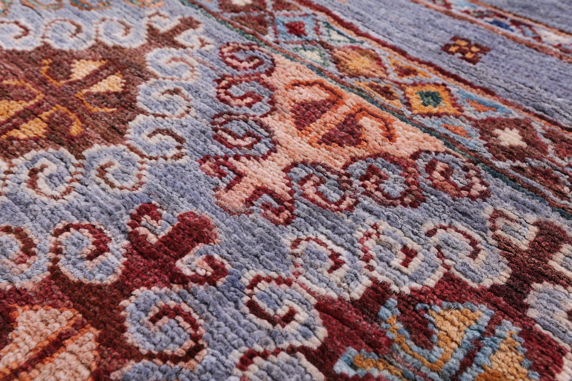 Grey Khorjin Persian Gabbeh Hand Knotted Wool Rug - 2' 11" X 4' 2" - Golden Nile