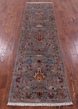 Peshawar Hand Knotted Wool Runner Rug - 2' 7" X 9' 4" - Golden Nile