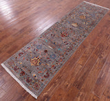 Peshawar Hand Knotted Wool Runner Rug - 2' 7" X 9' 4" - Golden Nile