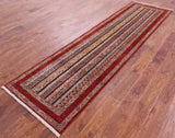 Shall Persian Gabbeh Hand Knotted Wool Runner Rug - 2' 8" X 10' 1" - Golden Nile