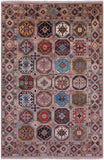 Turkmen Ersari Hand Knotted Wool Rug - 5' 9" X 8' 8" - Golden Nile