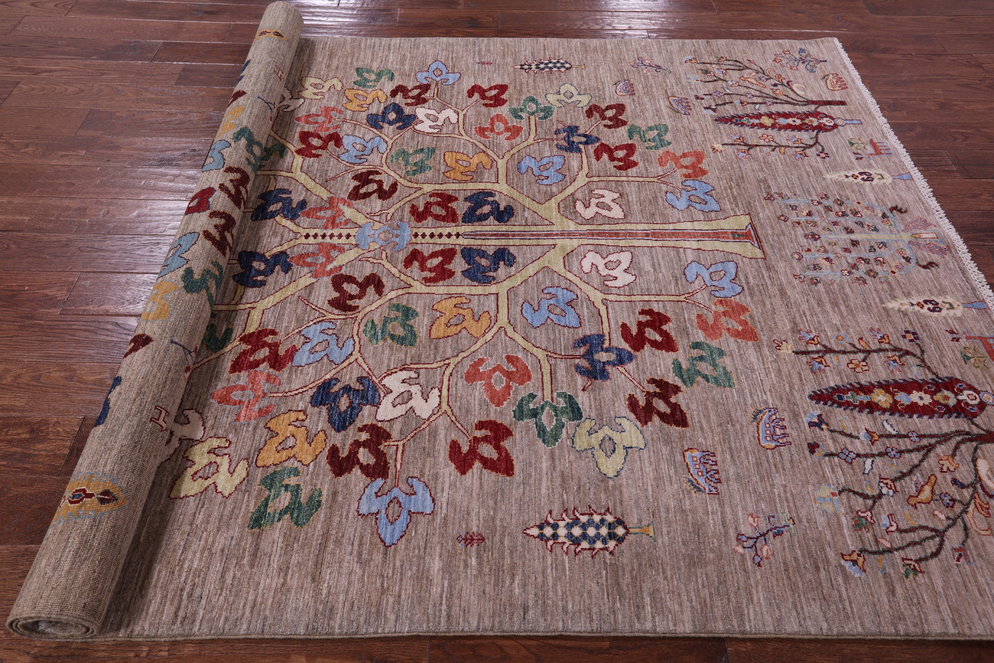 Tribal Persian Gabbeh Hand Knotted Wool Rug - 6' 1" X 8' 9" - Golden Nile