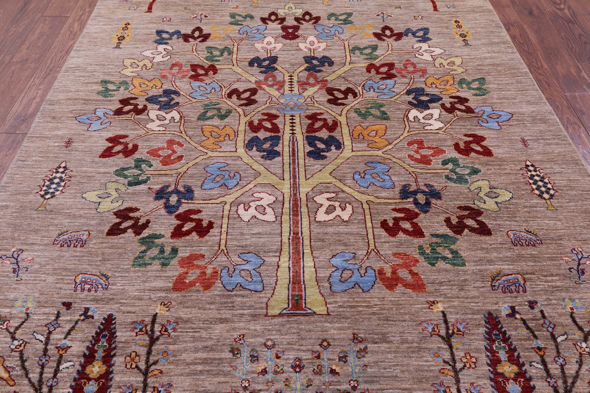 Tribal Persian Gabbeh Hand Knotted Wool Rug - 6' 1" X 8' 9" - Golden Nile