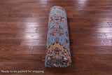 Blue Persian Tabriz Hand Knotted Wool Rug - 6' 7" X 9' 8" - Golden Nile