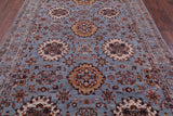 Blue Persian Tabriz Hand Knotted Wool Rug - 6' 7" X 9' 8" - Golden Nile