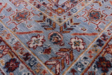 Blue Persian Tabriz Hand Knotted Wool Rug - 6' 7" X 9' 8" - Golden Nile