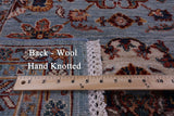 Blue Persian Tabriz Hand Knotted Wool Rug - 6' 7" X 9' 8" - Golden Nile