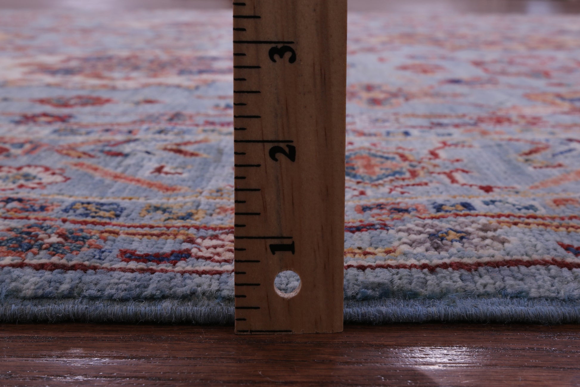 Blue Persian Tabriz Hand Knotted Wool Rug - 6' 7" X 9' 8" - Golden Nile