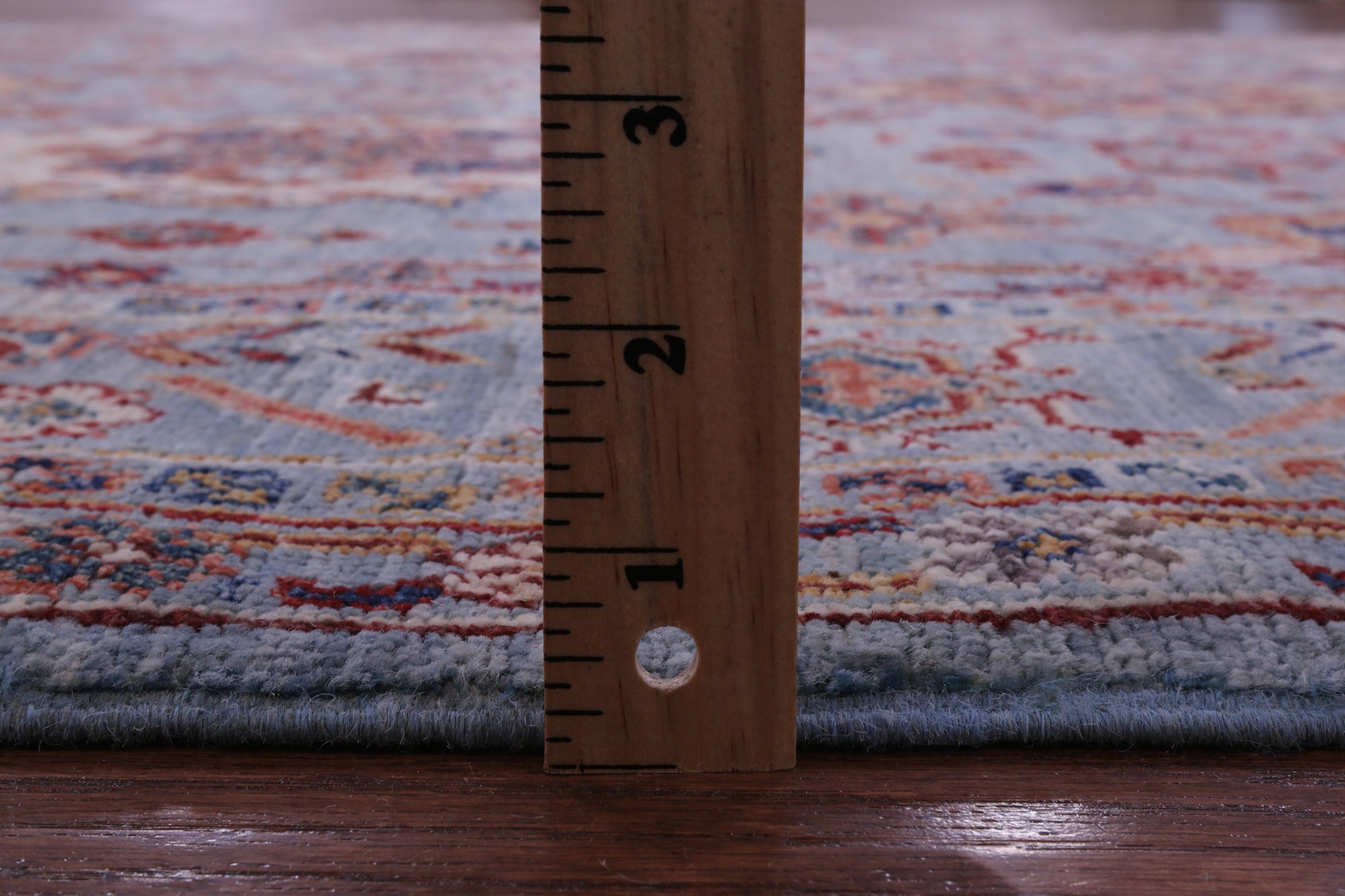 Blue Persian Tabriz Hand Knotted Wool Rug - 6' 7" X 9' 8" - Golden Nile
