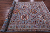 Blue Persian Tabriz Hand Knotted Wool Rug - 6' 7" X 9' 8" - Golden Nile