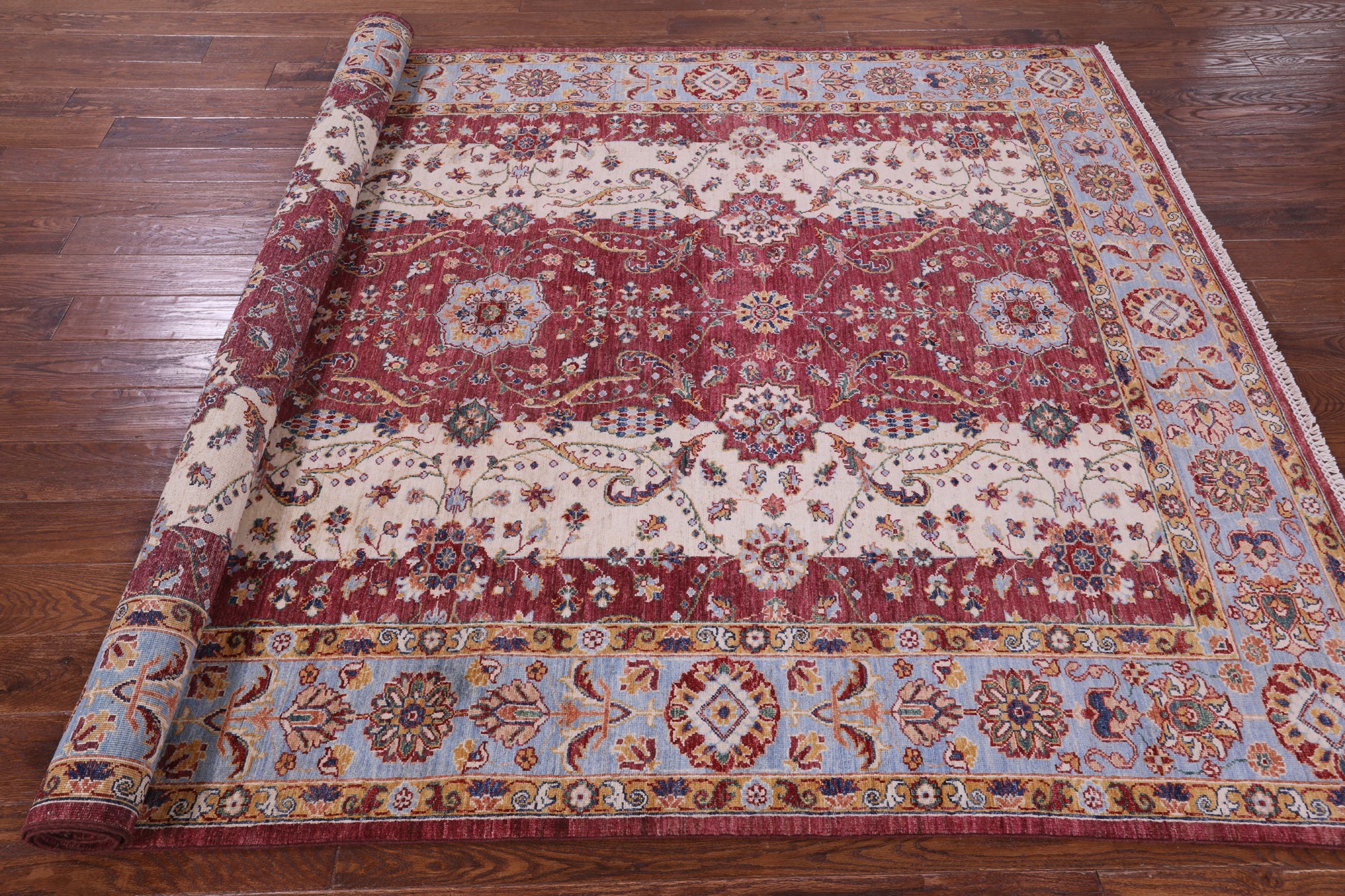 Persian Fine Serapi Hand Knotted Wool Rug - 6' 9" X 9' 9" - Golden Nile