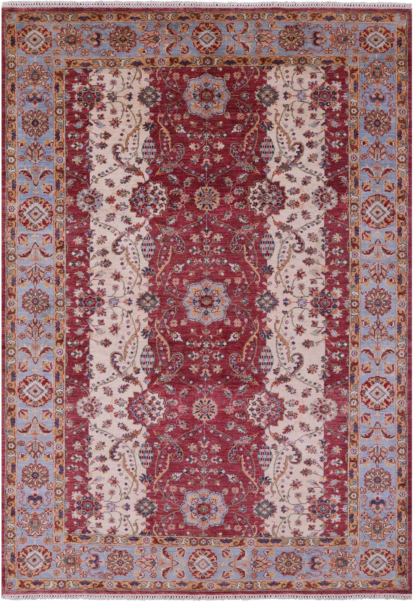 Persian Fine Serapi Hand Knotted Wool Rug - 6' 9" X 9' 9" - Golden Nile
