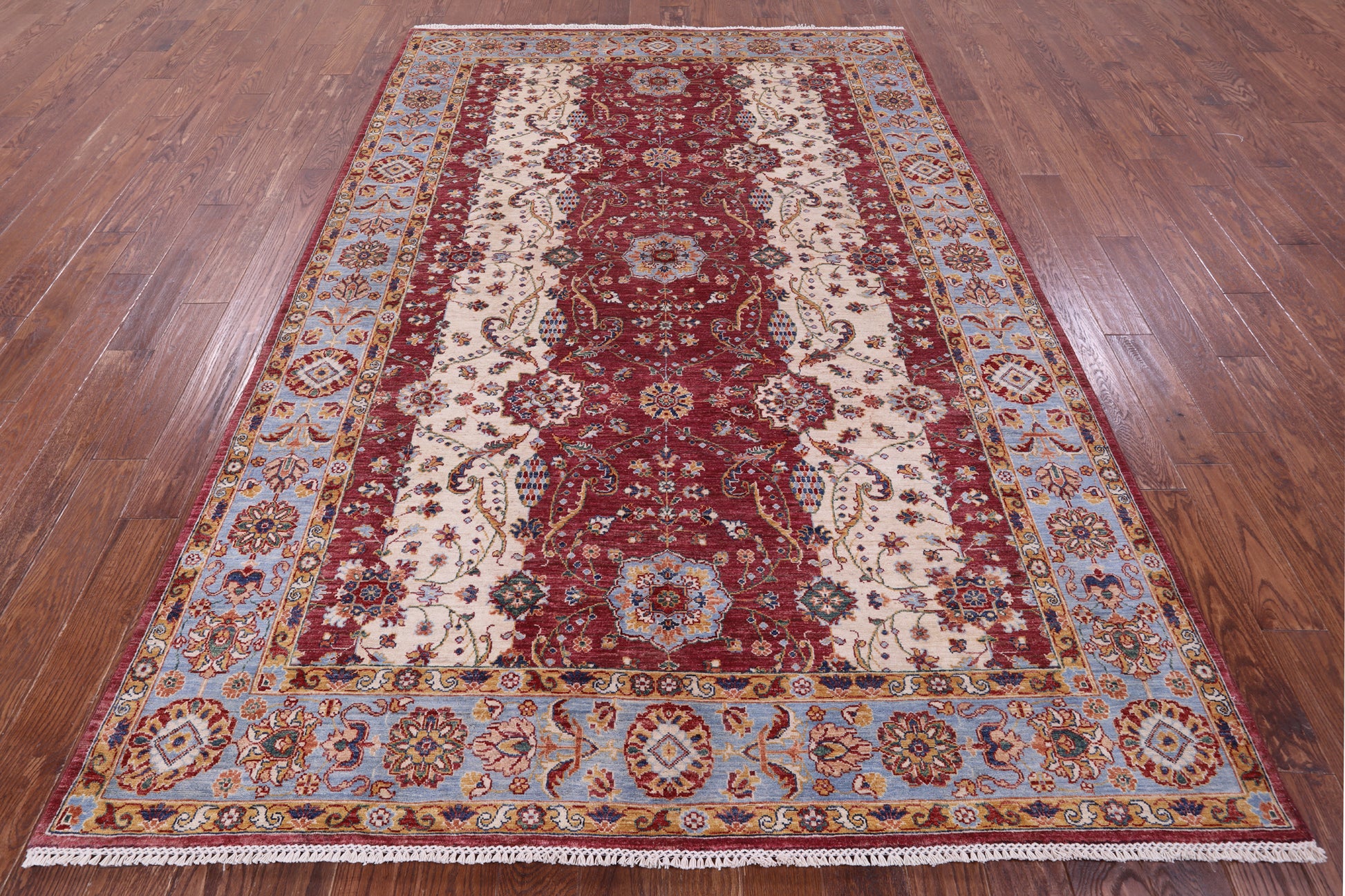 Persian Fine Serapi Hand Knotted Wool Rug - 6' 9" X 9' 9" - Golden Nile