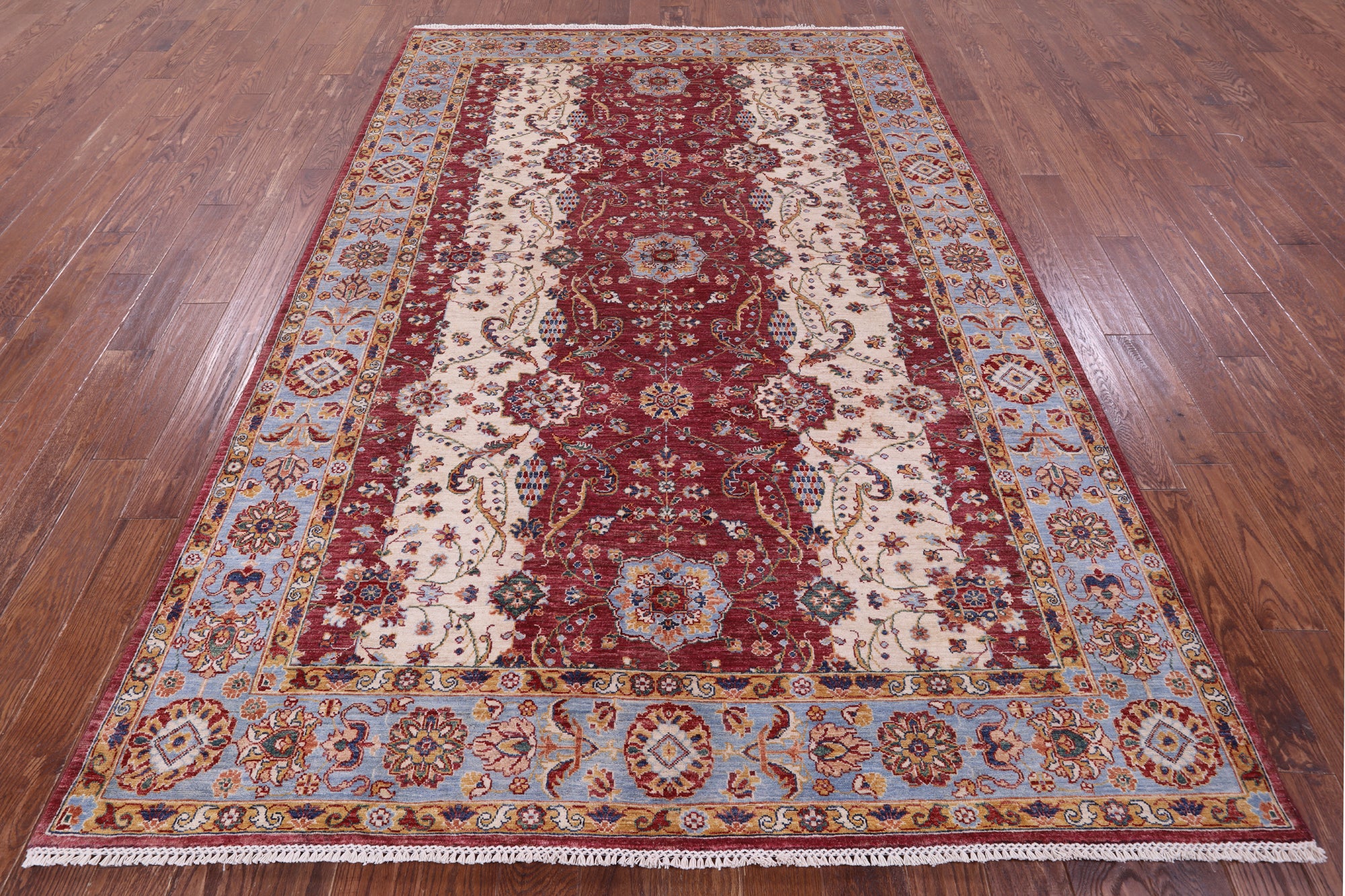 Persian Fine Serapi Hand Knotted Wool Rug - 6' 9" X 9' 9" - Golden Nile