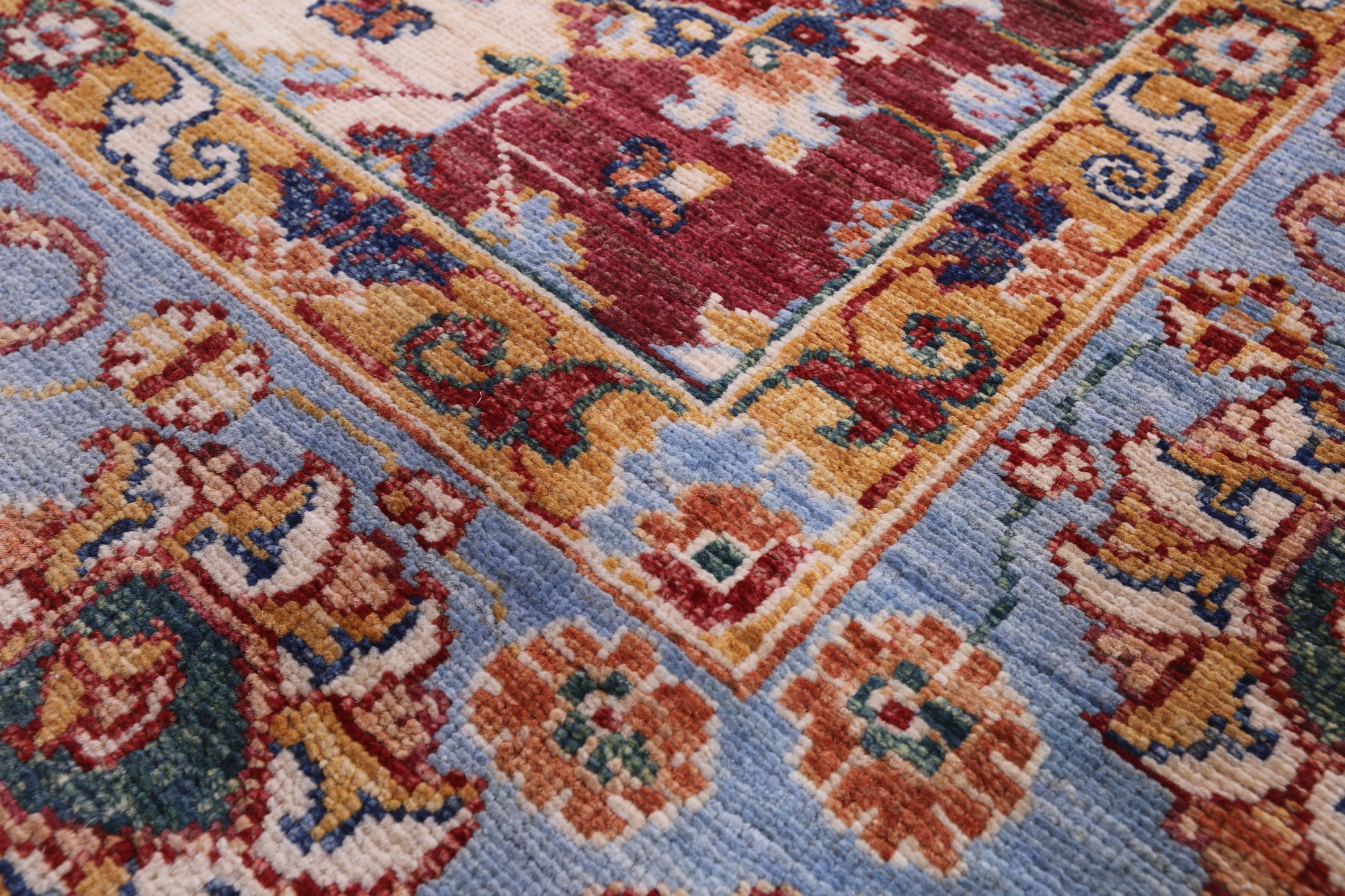 Persian Fine Serapi Hand Knotted Wool Rug - 6' 9" X 9' 9" - Golden Nile