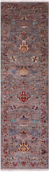 Peshawar Handmade Wool Runner Rug - 2' 8" X 9' 3" - Golden Nile