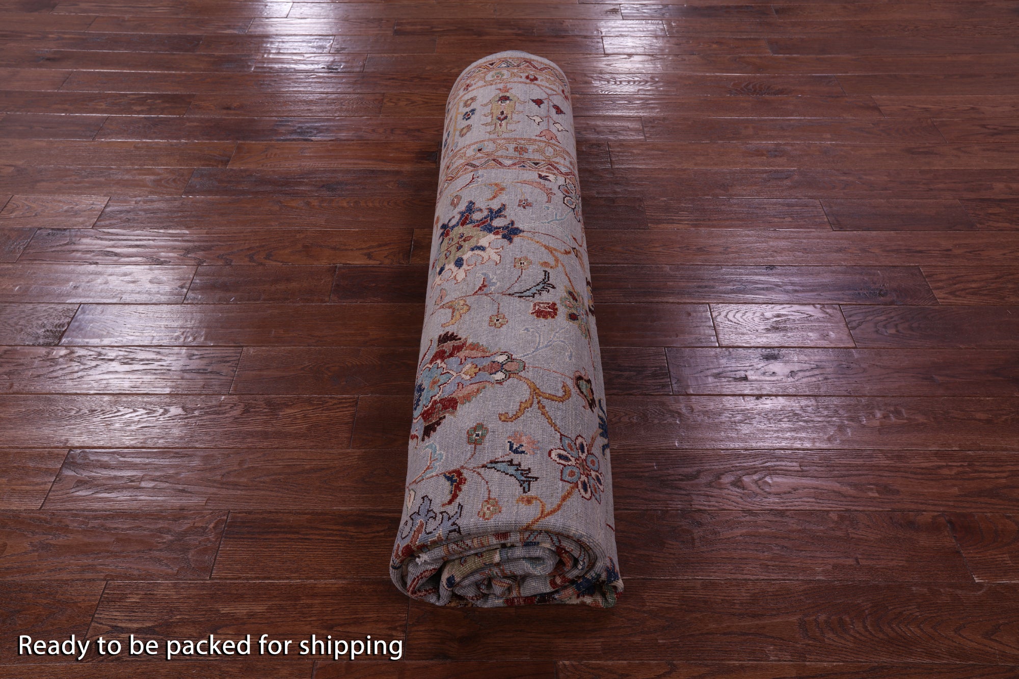 Grey Peshawar Hand Knotted Wool Rug - 9' 0" X 12' 2" - Golden Nile