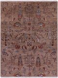 Tribal Persian Gabbeh Hand Knotted Wool Rug - 5' 9" X 7' 8" - Golden Nile