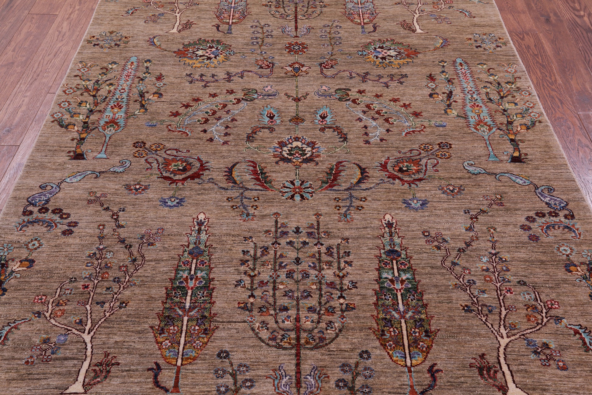 Tribal Persian Gabbeh Hand Knotted Wool Rug - 5' 9" X 7' 8" - Golden Nile