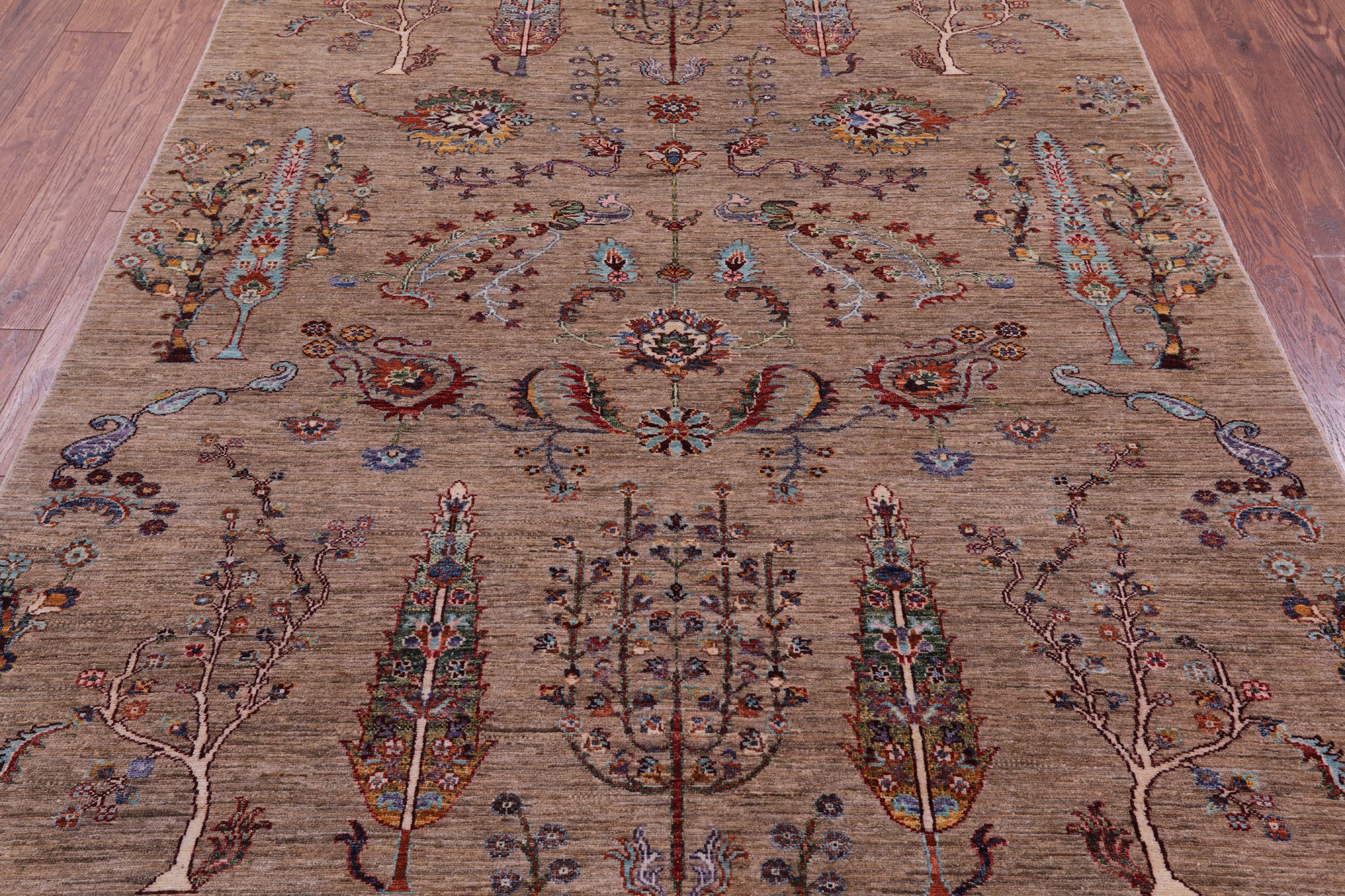 Tribal Persian Gabbeh Hand Knotted Wool Rug - 5' 9" X 7' 8" - Golden Nile