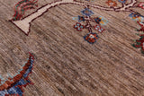 Tribal Persian Gabbeh Hand Knotted Wool Rug - 5' 9" X 7' 8" - Golden Nile