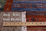 Tribal Persian Gabbeh Handmade Wool Rug - 5' 0" X 6' 10" - Golden Nile