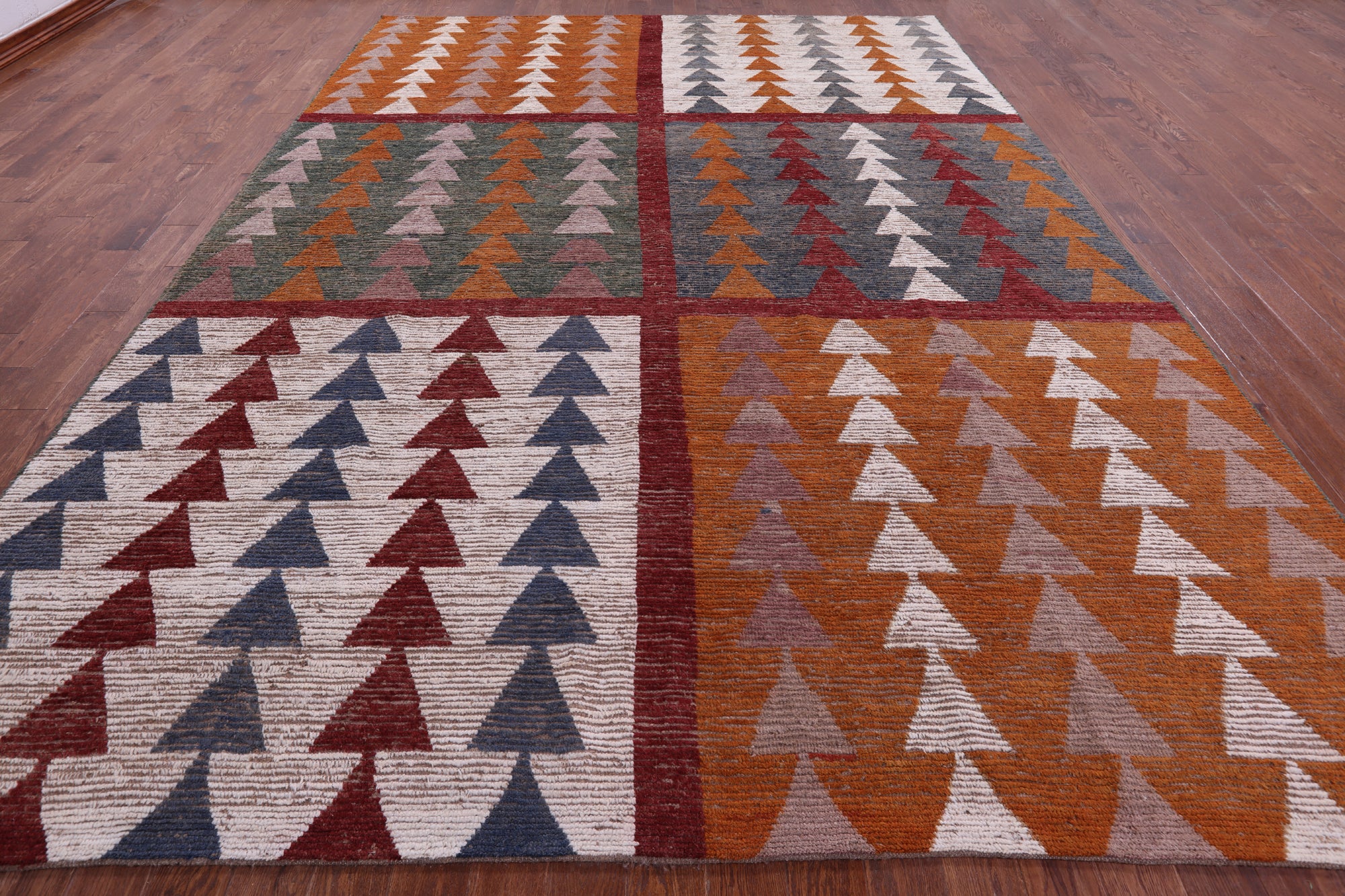 Tribal Moroccan Hand Knotted Wool On Wool Rug - 10' 1" X 13' 10" - Golden Nile