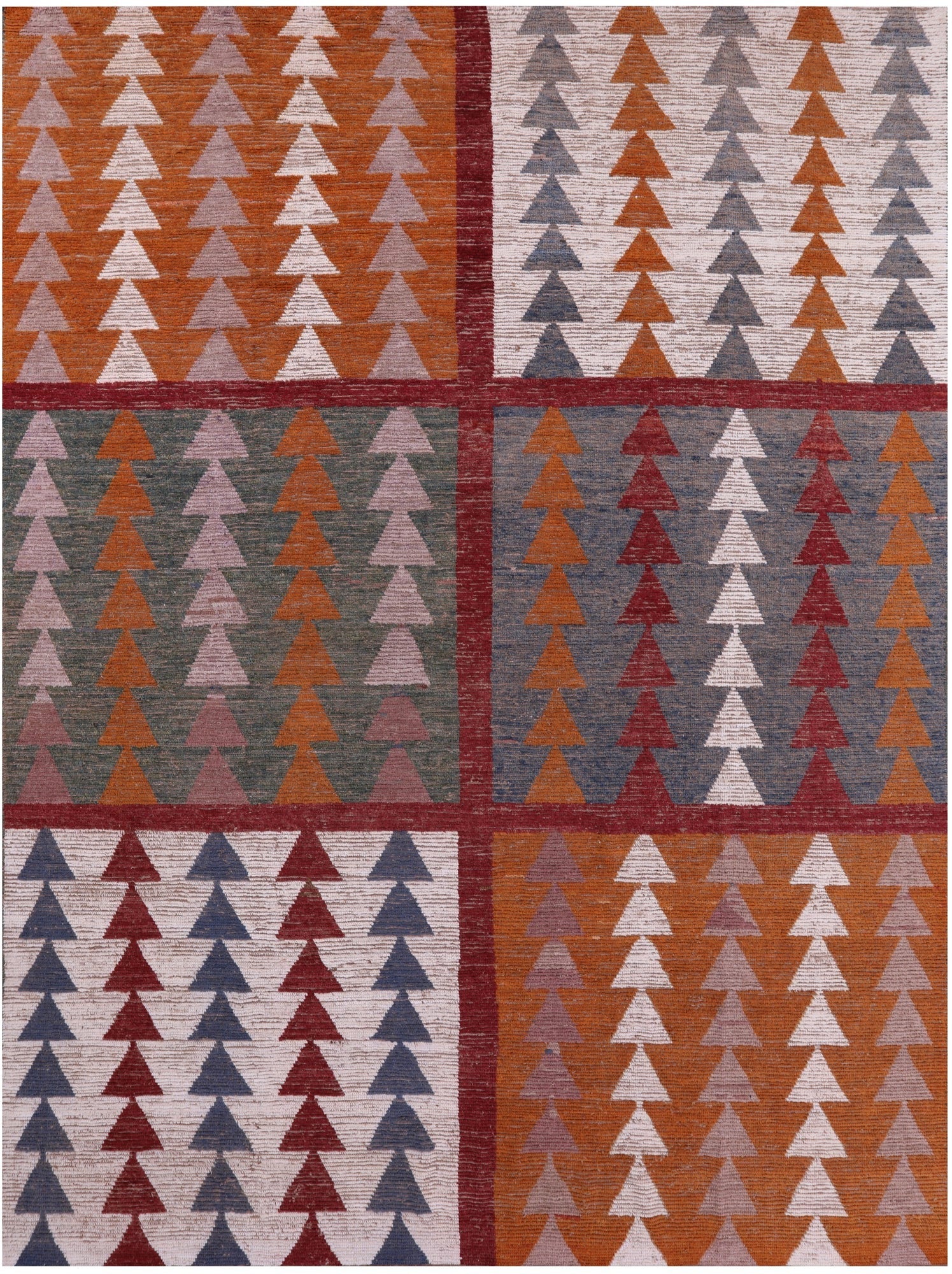 Tribal Moroccan Hand Knotted Wool On Wool Rug - 10' 1" X 13' 10" - Golden Nile