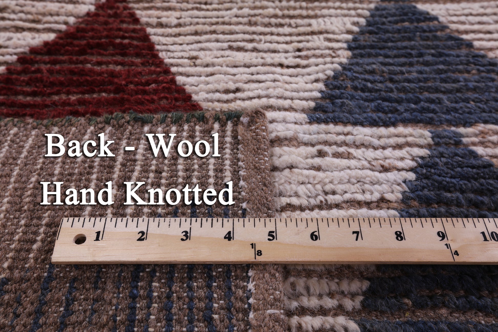 Tribal Moroccan Hand Knotted Wool On Wool Rug - 10' 1" X 13' 10" - Golden Nile