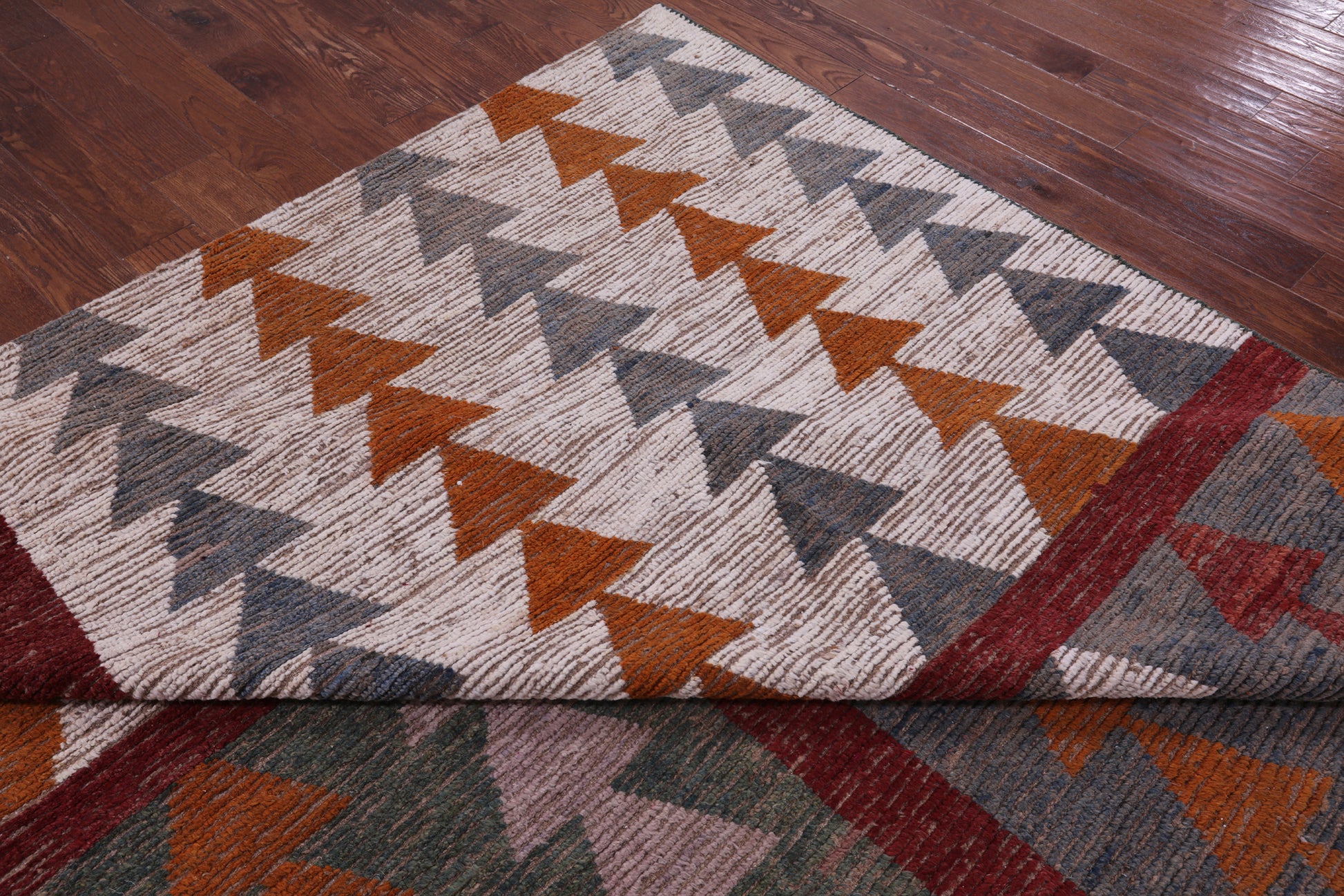 Tribal Moroccan Hand Knotted Wool On Wool Rug - 10' 1" X 13' 10" - Golden Nile