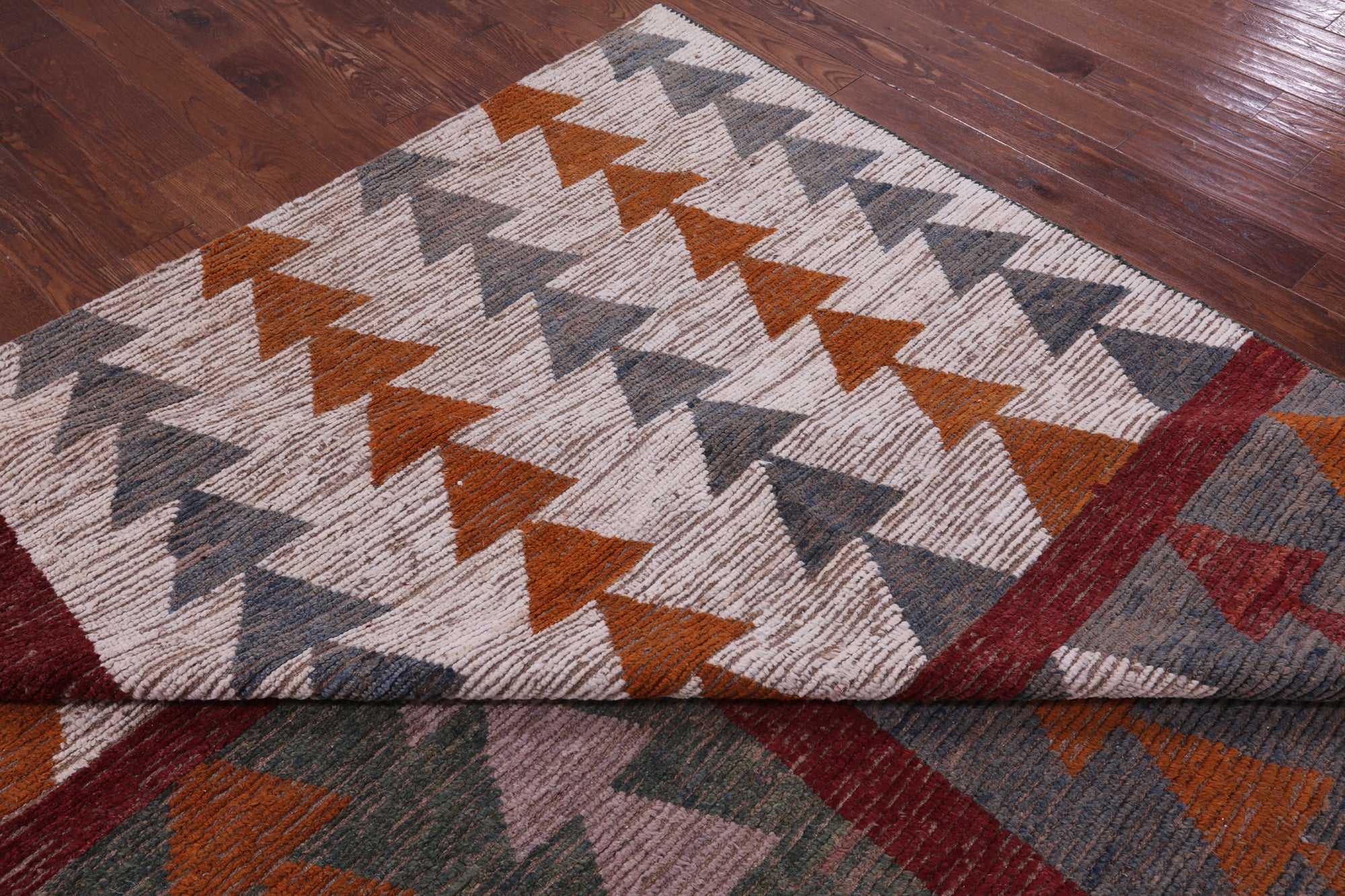 Tribal Moroccan Hand Knotted Wool On Wool Rug - 10' 1" X 13' 10" - Golden Nile