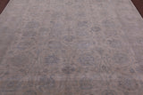 Ivory Turkish Oushak Hand Knotted Wool Rug - 8' 0" X 9' 7" - Golden Nile
