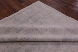 Ivory Turkish Oushak Hand Knotted Wool Rug - 8' 0" X 9' 7" - Golden Nile