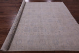 Ivory Turkish Oushak Hand Knotted Wool Rug - 8' 0" X 9' 7" - Golden Nile