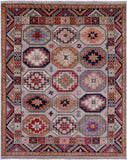 Turkmen Ersari Hand Knotted Wool Rug - 8' 3" X 9' 9" - Golden Nile
