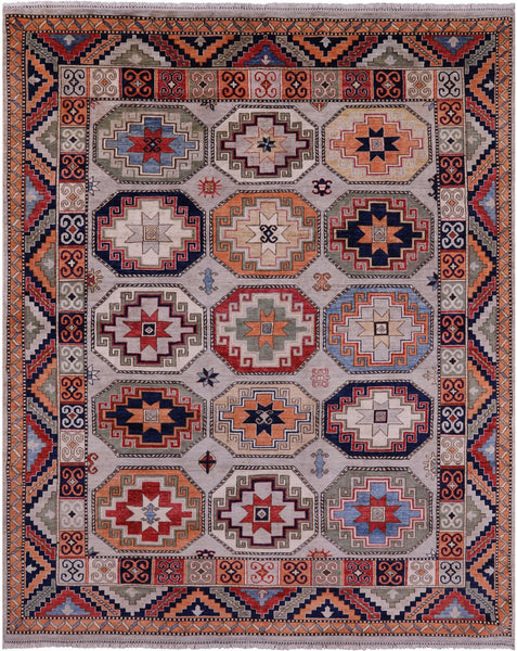 Turkmen Ersari Hand Knotted Wool Rug - 8' 3" X 9' 9" - Golden Nile